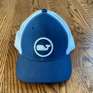 Vineyard Vines Navy and White Whale Logo Trucker Cap - Kids